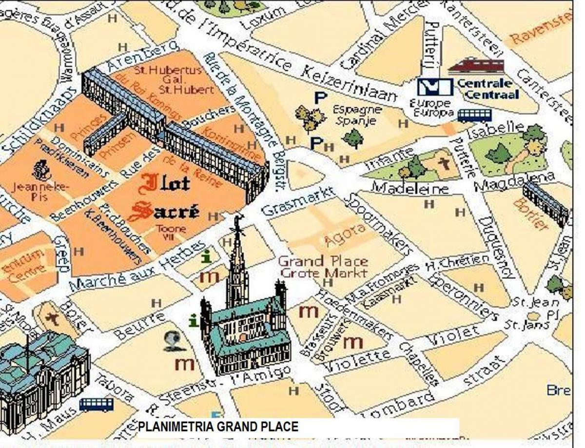 La Grand Place Bruxelles Mapa 